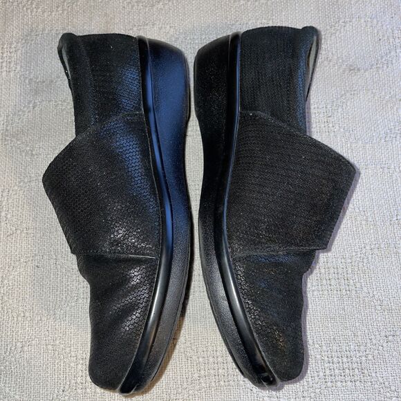 Alegria Comfort Shoes Women’s Size 39 U.S. 8 Medium Black Leather Cross Strap - Picture 4 of 12